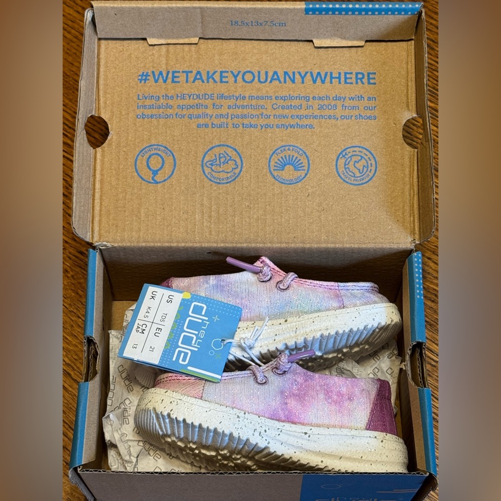 NWT Toddler Girls HEYDUDE Wendy Dreamer Shoes